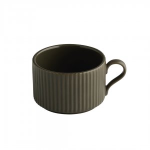 APS Šálek THE GRID, porcelán, hnědá pr. 9 cm, v. 6 cm, 200 ml