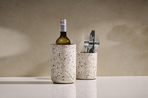 APS zásobník na příbory, TERRAZZO, beton, terrazzo pr. 11 cm, v. 13,5 cm