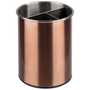 APS zásobník na příbory, otočný, nerez/měď, polypropylen, pr. 13 cm, v. 16,5 cm