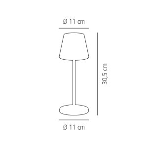 APS lampa stolní MERLE, kov, zelená, pr. 11 cm, v. 30,5 cm