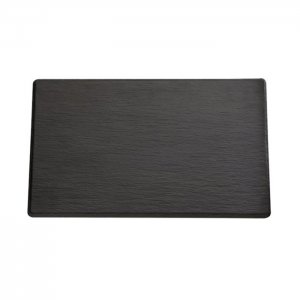 APS Melaminový podnos SLATE GN 1/4, 26,5 x 16,2 cm, černý, břidlice