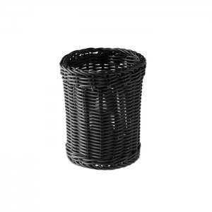 APS zásobník na příbory, ECONOMIC, polypropylen, černá, pr. 12 cm, v. 15 cm