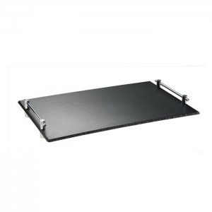 APS podnos GN 1/1, melamin, černá, vzhled břidlice, 53 x 32,5 cm, v. 6 cm