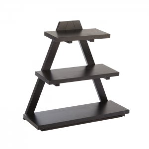 APS stojan bufetový TRIANGLE 53 x 21 cm, v. 50 cm, tmavé dřevo