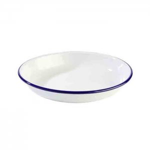 podnos Enamelware prům. 24cm, výška 3.5cm smalt bílý APS