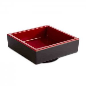 APS miska ASIA PLUS melamin, 7,5 x 7,5 cm, v. 3 cm červenočerná