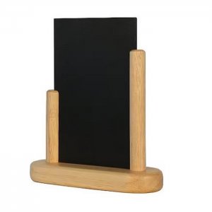 Securit stojánek s tabulkou stolní malý ELEGANT 17x16x5cm barva přírodní dřevo
