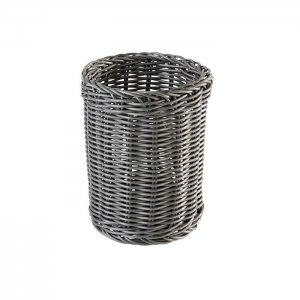 zásobník na příbory kulatý anthrazit, polyratan APS