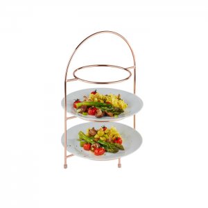 APS stojan servírovací v. 43 cm,  29 cm x 19,5 cm, měďěný vzhled