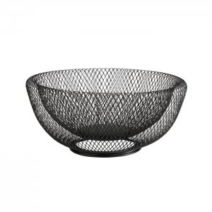 APS košík WIRE, kov, černá, pr. 31 cm, v. 14 cm