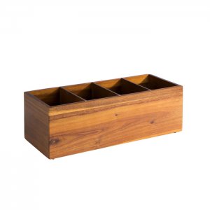 APS Dřevěný box "WOODY", 4-dílný, 36 x 14 x 12,5 cm