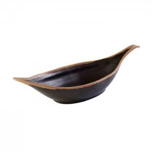 APS talíř CROCKER, melamin, hnědá, 42 x 14 cm, v. 9,5 cm