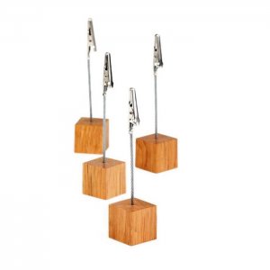 APS Držák na kartu, sada 4 ks  2,5 x 2,5 x 2,5 cm, dřevo