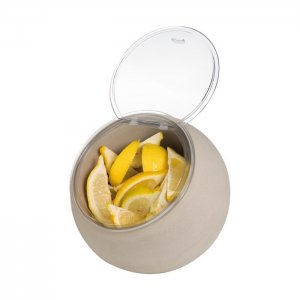 APS miska MOON, melamin, šedá, pr. 19 cm, v. 17,5 cm, 0,8 l, vč.  víčka