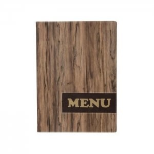 Securit lístek jídelní A4 DESIGN s 1 vložkou (4 strany), Wood
