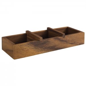 APS Dřevěný box  "TABLE", 3 dílný 23, 5 x 8,5 x 4,5 cm