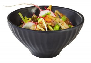 APS miska AIKO, melamin, černá, pr. 11,5 cm, v. 6 cm
