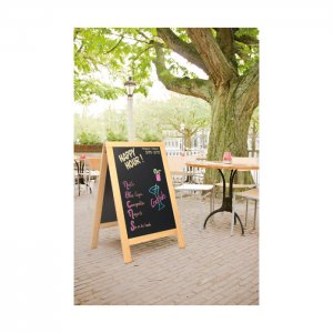 Securit Popisovací tabule nabídková DELUXE SANDWICH 135 x 70 cm, barva buk