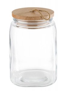 sklenice s dřevěným víkem 2,5 l APS