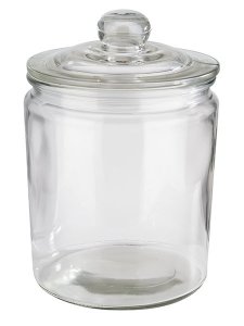 APS dóza s víkem CLASSICO, sklo  pr. 14 cm, v. 21,5 cm