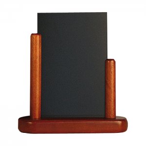 Securit Stolní stojánek s tabulkou malý ELEGANT 17 x 16 x 5 cm, barva mahagon
