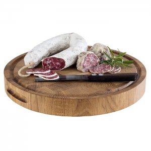 APS Servírovací prkno, průměr 33 cm, výška 4,5 cm, dub