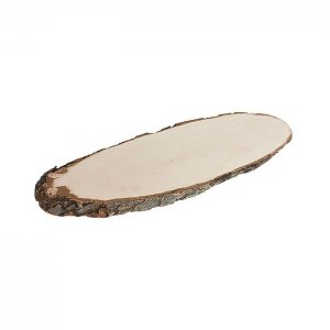 Contacto Podnos deska s kůrou přírodní jasan 70-85 cm, v. 2 cm
