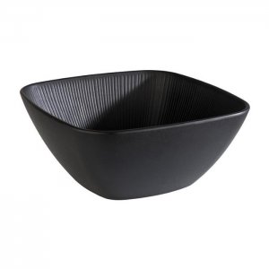 miska hranatá 25 x 25cm, 3,5l NERO melamin černá APS