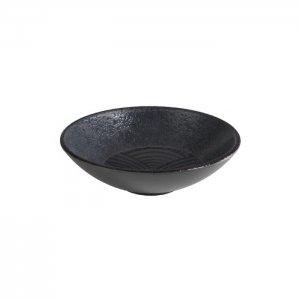 miska DARK WAVE průměr 17,5 cm v 5,0 cm melamin černá APS