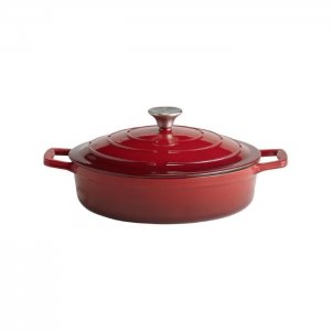 APS Litinový pekáč s poklicí 5 STARS, 28 x 28 cm, 3l červený