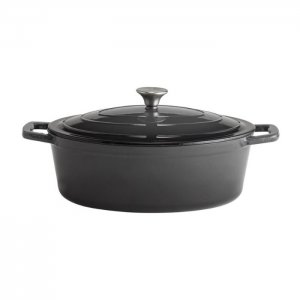 APS Litinový pekáč s poklicí 5 STARS, 25 x 33 cm, 5 l šedý