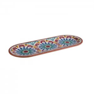 APS Melaminový podnos ARABESQUE ovál 38 x 15 cm, béžový/barevný