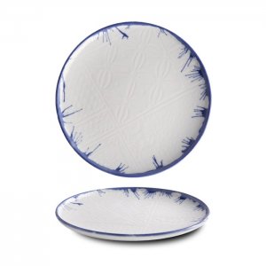 G. Benedikt Mělký talíř OPTIMO, 26 cm, dekor Mosaic blue rim