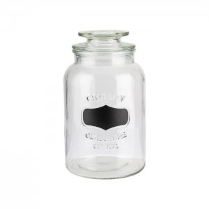 Skleněná nádoba s víkem, 1,5 l  průměr 12 cm, výška 21 cm APS
