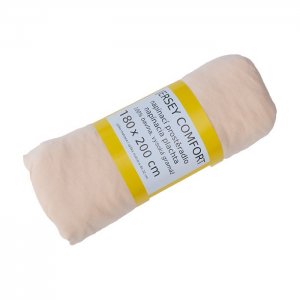 Prostěradlo JERSEY COMFORT, 180 x 200 x 22 cm, oranžové, s gumou, 180g/m2, 100% bavlna