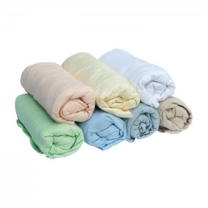 Prostěradlo JERSEY COMFORT, 180 x 200 x 22 cm, žluté, s gumou, 180g/m2, 100% bavlna