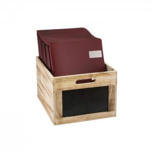 Dřevěný box  s popisovacími tabulkami 21 x 35 x 28,3 cm Securit