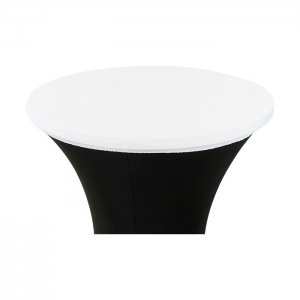 Potah na desku bistro stolu, 80 cm, bílý, strečový