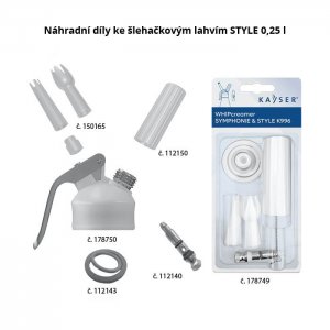 Kayser Náhradní zdobítka  + nástavec – bílá K514A+B+C