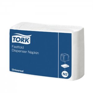 Tork Ubrousky 25 x 30 / 300 x 36, (karton 10800 ks), 1-vrstvé, bílé, zásobníkové N2
