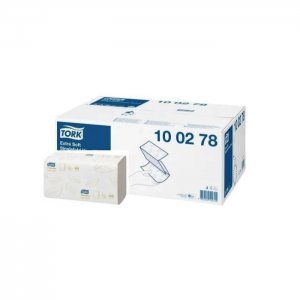 Tork Papírové ručníky Singlefold extra jemné Premium 2-vr., H3, 22,6 x 23 cm, 200 útr., bílé