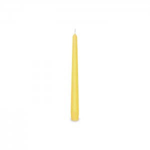 Svíčky 24 cm / 10 ks, žluté, kónické