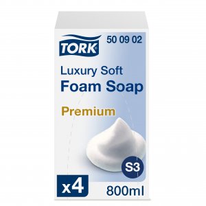 Tork Pěnové mýdlo luxusní jemné, 800 ml S3, 2000 dávek