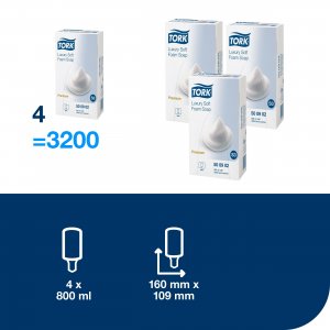 Tork Pěnové mýdlo luxusní jemné, 800 ml S3, 2000 dávek