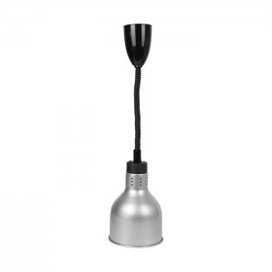 Lampa infra ohřevná závěsná pr. 19 cm barva stříbro délka 60-150 cm