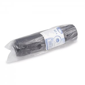 víčko vypouklé černé pro papírové kelímky prům 62mm 50ks (PS)