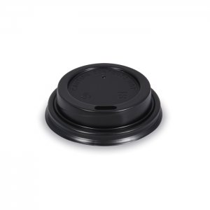 víčko vypouklé černé pro papírové kelímky prům 62mm 50ks (PS)