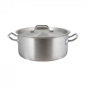 SVING Nízký nerezový kastrol STANDARD s poklicí 3,5 l , 20 cm