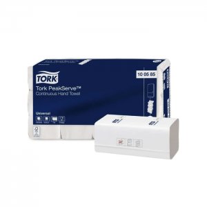 Tork Papírové ručníky PeakServe, 1-vr., H5, 20,1 x 22,5cm, 12 x 410 ks = 4.920 ks útr., bílé