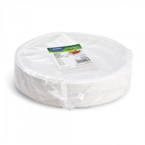 talíř kulatý BIO cukrová třtina O 26 cm 50 ks